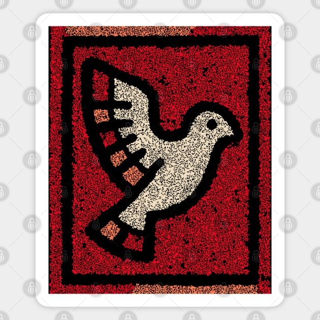 Dove in Cage Freedom Design – Symbolic Bird Artwork Magnet by TuncGK